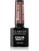 Claresa SoakOff UV/LED Color Brown gelový lak na nehty odstín 304 5 g