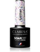 Claresa SoakOff UV/LED Color Glitter gelový lak na nehty odstín 2 5 g