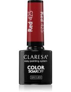 Claresa SoakOff UV/LED Color Rainbow Explosion gelový lak na nehty odstín Red 425 5 g