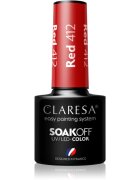 Claresa SoakOff UV/LED Color River gelový lak na nehty odstín Red 412 5 g
