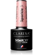 Claresa SoakOff UV/LED Color Sparkle gelový lak na nehty odstín 3 5 g