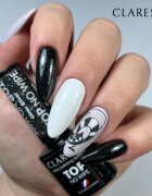 Claresa UV/LED Top Glitter No Wipe gelový vrchní lak na nehty třpytivý odstín Glitter Silver 5 g