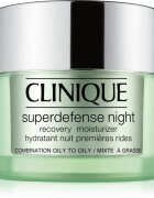 Clinique Superdefense™ Night Recovery Moisturizer hydratační noční krém proti vráskám pro mastnou a smíšenou pleť 50 ml