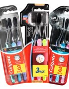 Colgate Slim Soft Active zubní kartáčky s aktivním uhlím soft 3 ks