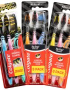 Colgate Zig Zag Charcoal zubní kartáčky medium 3 ks