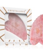 Crystallove Rose Quartz 3D Gua Sha masážní pomůcka 1 ks
