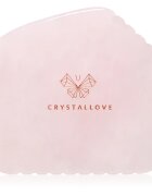 Crystallove Rose Quartz Contour Gua Sha masážní pomůcka na obličej 1 ks