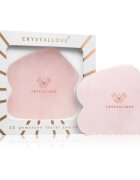 Crystallove Rose Quartz Contour Gua Sha masážní pomůcka na obličej 1 ks