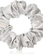 Crystallove Silk Scrunchie hedvábná gumička do vlasů Silver 1 ks