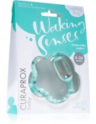 Curaprox Baby Waking Senses kousací kroužek s masážním kartáčkem a chrastítkem 1 ks