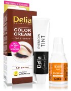 Delia Cosmetics Argan Oil barva na obočí odstín 4.0 Brown 15 ml