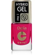 Delia Cosmetics Coral Nail Enamel Hybrid Gel gelový lak na nehty odstín 147 11 ml