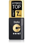 Delia Cosmetics Coral Nail Enamel Hybrid Gel gelový vrchní lak na nehty 11 ml