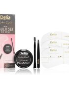 Delia Cosmetics Eyebrow Expert Zest sada na úpravu obočí odstín 1.1 Graphite Black 1 ks