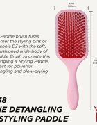 Denman Detangling D38 The Detangling & Styling Paddle velký plochý kartáč pro dlouhé vlasy Pastel Pink 1 ks