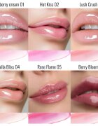 Dermacol Diamond Lip Oil tónovací olej na rty se zvětšujícím efektem odstín 01 Strawberry Cream 4 ml