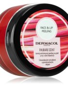 Dermacol Face & Lip Peeling Rhubarb cukrový peeling na rty a tváře 50 ml