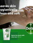 Dettol Hydrate Liquid Hand Wash náplň do bezdotykového dávkovače mýdla Aloe Vera 250 ml