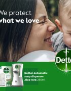 Dettol Soft on Skin Aloe Vera bezdotykový dávkovač mýdla 250 ml