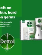 Dettol Soft on Skin Aloe Vera bezdotykový dávkovač mýdla 250 ml