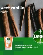 Dettol Soft on Skin Kids No-Touch Refill náplň do bezdotykového dávkovače mýdla Honey & Vanilla 250 ml
