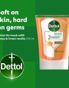Dettol Soft on Skin Kids No-Touch Refill náplň do bezdotykového dávkovače mýdla Honey & Vanilla 250 ml