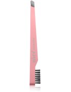 Diva & Nice Cosmetics Accessories pinzeta šikmá s kartáčkem Pink 1 ks