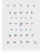 Diva & Nice Cosmetics Face Stones nálepky na obličej 35 ks