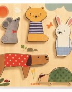 DJECO Wooden Block Puzzle Pets aktivity vkládačka 12m+ 1 ks