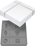 Dooky Luxury Memory Box 3D Handprint sada na otisk miminka 1 ks