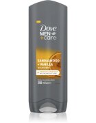Dove Men+Care Sandalwood&Vanilla sprchový gel na obličej tělo a vlasy pro muže 250 ml