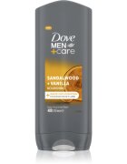 Dove Men+Care Sandalwood&Vanilla sprchový gel na obličej tělo a vlasy pro muže 400 ml