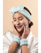 EcoTools Cleansing Headband & Wristband Set sada na odličování s kosmetickou čelenkou