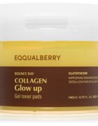 EQQUALBERRY Collagen Glow Up Gel Toner Pads tonizační polštářky pro rozjasnění pleti 60 ks