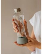EQUA Glass skleněná láhev na vodu barva Feather 1 ks
