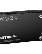 Espeon Nitril Ideal3 Black nitrilové nepudrované rukavice velikost S 100 ks