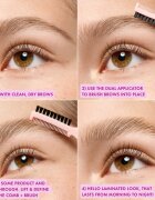 essence Brow Lift & Freeze transparentní gel na obočí odstín 04 Dark Brown 7 ml