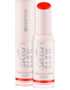 essence satin GLOW krémová rtěnka se saténovým finišem odstín 07 Coral It A Day 3.5 g