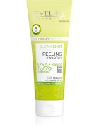 Eveline Cosmetics Clean Shot 10% Complex of AHA BHA and PHA jemný peeling proti nedokonalostem pleti 75 ml