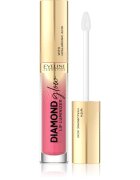 Eveline Cosmetics Diamond Glow třpytivý lesk na rty s kyselinou hyaluronovou odstín 09 Peach Dream 4.5 ml