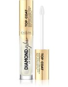 Eveline Cosmetics Diamond Glow třpytivý lesk na rty s kyselinou hyaluronovou odstín 12 Top Coat 4.5 ml