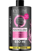 Eveline Cosmetics FaceMed+ čisticí a odličovací micelární voda s detoxikačním účinkem 650 ml