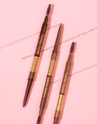 Eveline Cosmetics Micro Precise voděodolná tužka na obočí s kartáčkem 2 v 1 odstín 03 Dark Brown 4 g