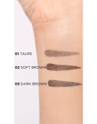 Eveline Cosmetics Micro Precise voděodolná tužka na obočí s kartáčkem 2 v 1 odstín 03 Dark Brown 4 g
