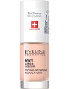 Eveline Cosmetics Nail Therapy Care & Colour kondicionér na nehty 6 v 1 odstín Nude 5 ml