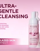 Eveline Cosmetics Pink Snail Glazed Skin Effect jemná čisticí pěna na obličej 150 ml