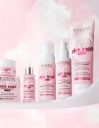 Eveline Cosmetics Pink Snail Glazed Skin Effect jemná čisticí pěna na obličej 150 ml
