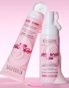 Eveline Cosmetics Pink Snail Glazed Skin Effect jemná čisticí pěna na obličej 150 ml