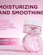 Eveline Cosmetics Pink Snail Glazed Skin Effect protivráskový rozjasňující krém 50 ml