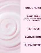 Eveline Cosmetics Pink Snail Glazed Skin Effect rozjasňující sérum na obličej 30 ml